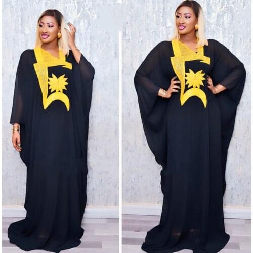Plus size women dress african boubou dress african dress for woman free size with embroidery design long dress