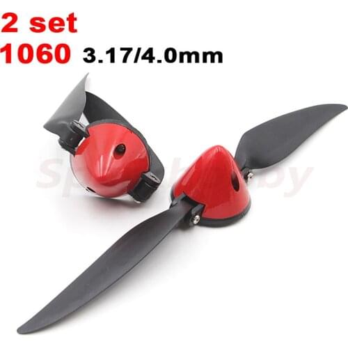 2set SPARKHOBBY 1060 10x6 Folding Propeller 2-Blades 742308 Props D42.5x4mm Plastic Spinner For RC Airplane Powered Glider Spare