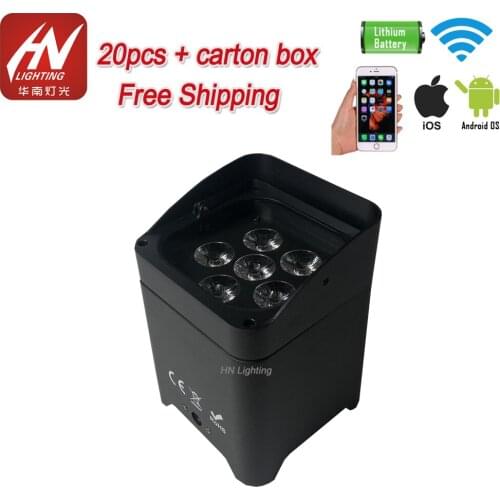 20pcs Stage Lights Up Lighting Par Wash hex color 6x18w wireless led uplighting wedding lights
