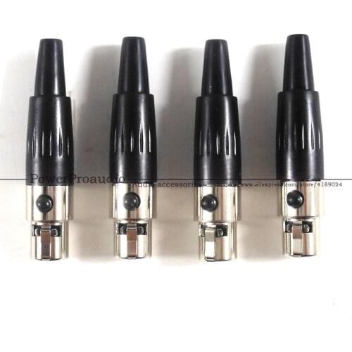 4pcs 4 Pin Plug MIC Microphone Audio Cable Connector fit for Shure