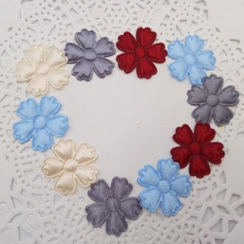 40pcs/lot padded applique Plum patches 2cm for clips Mix Four colors Decorative Patches