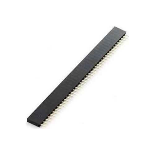 50pcs 2.54 1X40 pin breakaway Straight female header 40 pins Single Row 2.54 mm Pitch Straight Needle Female Pin Header