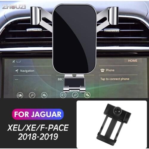 Car Mobile Phone Holder Air Vent Mount GPS Stand Gravity Navigation Bracket For Jaguar XEL XE F PACE 2018-2019 Car Accessories