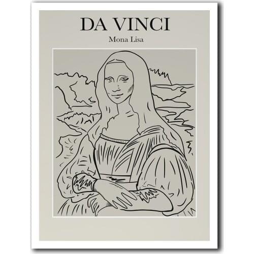 Mona Lisa Sketch by Leonardo Da Vinci - Sketch Art, Printable Wall Art, Mona Lisa Print, Mona Lisa Poster, Da Vinci Art Print