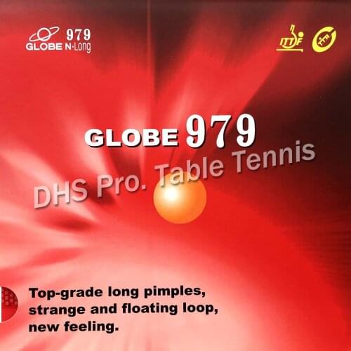 Globe 979 Long Pips-Out Table Tennis Rubber with Sponge