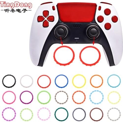 23model each 4pcs Replacement Accessories Chrome Accent Rings for Playstation 5 DualSense 5 PS5 Controller Plastic Accent Rings