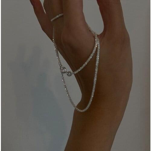 Korean version of simple light luxury niche starry clavicle chain sparkling necklace female jewelry wedding birthday gift