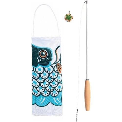 Cat Wand Toy Kitten Teasering Toy Funny Cat Fishing Pole Toy With Bell Kitten Teaser Stick Cat Interactive Toy Pet Training Toy