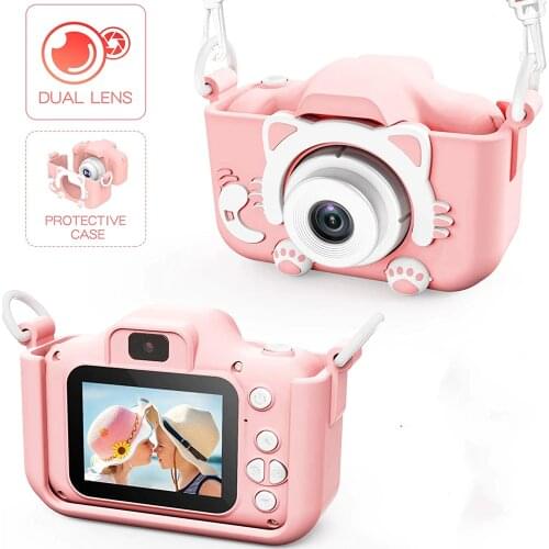 Mini Kids Camera Toy Cute Digital Cam Child Baby Educational Toys Christmas Birthday Gift 1080P HD Video Photo For Girls Boys