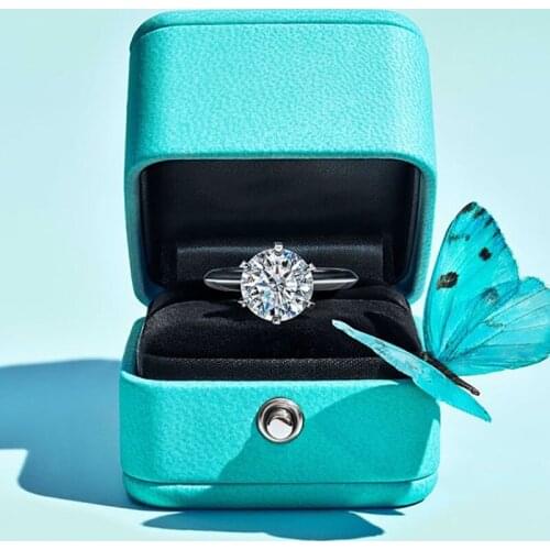 Trendy Eternity 1ct Wedding Rings for Women Exquisite Silver Color Cubic Zirconia Engagement Rings for Women Fashion Jewelry