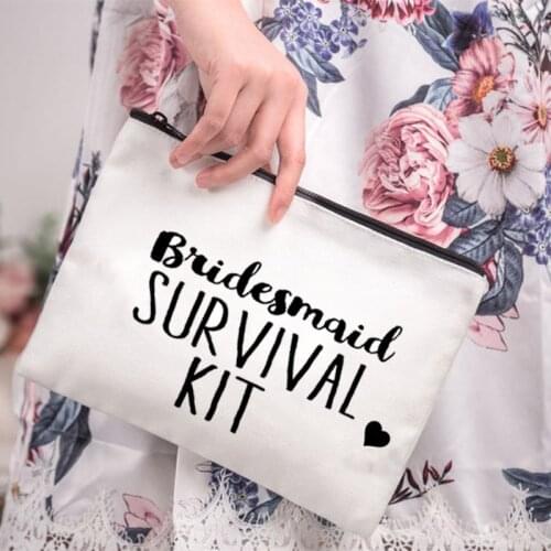 Bridesmaid Recovery kit gift Cosmetic makeup Bag Bachelorette hen Party bridal shower Wedding engagement bride to be decoration