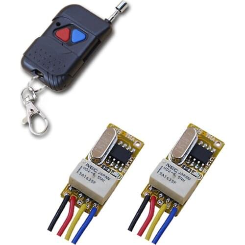 New Mini Wireless Remote Control Switch 1 Channal Intelligent Home Appliance System 2X Receiver+1XTransmitter 2Key 315MHZ