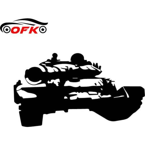 OFK 15.5CM*8.7CM Dazzling War Chariot Tank Excellent Vinly Decal Car Sticker Cool Black/Silver
