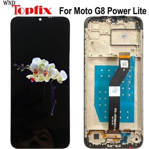 Original New For Motorola Moto G8 Power Lite Touch Screen Digitizer Panel G8 Power Lite Replarts 6.5" For Moto G8 Power Lite LCD