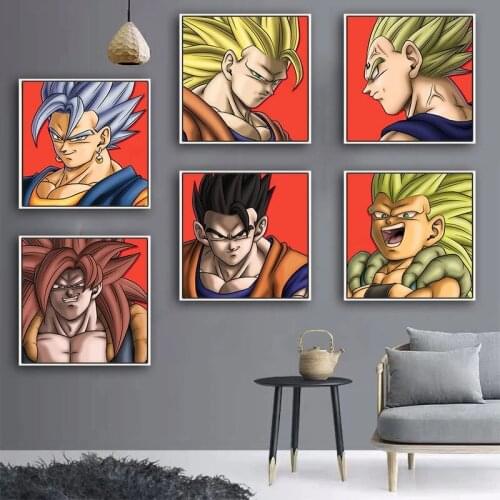 Japanese Anime Cartoon Canvas Painting Dragon Ball Goku Posters and Prints Print Mural Pictures Childrens Room Home Wall Decor