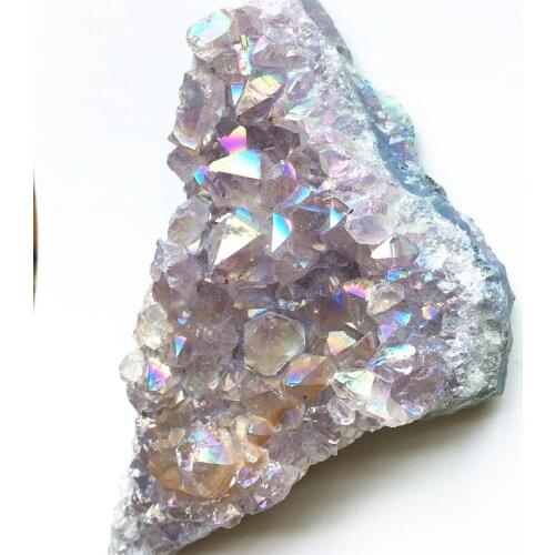 Rare 6cm white flame aura quartz crystal cluster reiki healing home feng shui decoration specimen