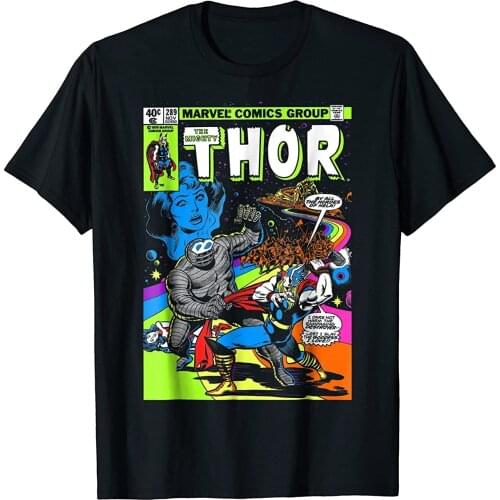 Thor Retro Comic Neon Poster Graphic T-Shirt