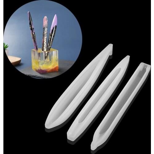 3 Styles Crystal Epoxy Handmade Creative Teacher Student Day Gift UV Resin Ballpoint Pen Silicone Molds For DIY Making Findings