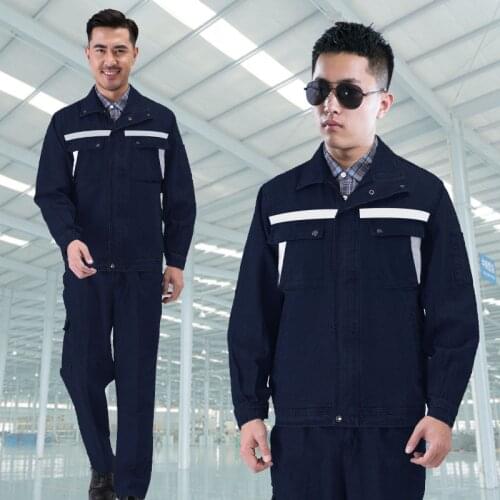 Welding Suit Reflective Work Clothing Men Women Denim Coverall Tooling Auto Repair Workshop Installation Mechanical Uniforms
