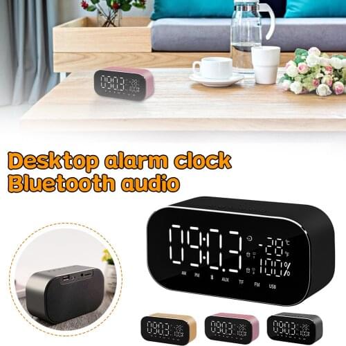 Smart Alarm Clock with Bluetooth Speaker Dual Alarm Clock Portable Clock 3 Lightness for Bedroom Study