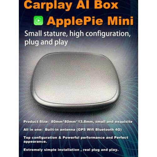 NAVLYNX ApplePie Mini Qualcomm 4+64 Wireless 4G Network Sim CarPlay AI Box for HYUNDAI KIA Toyota Honda Nissan Lexus Mazda Seat