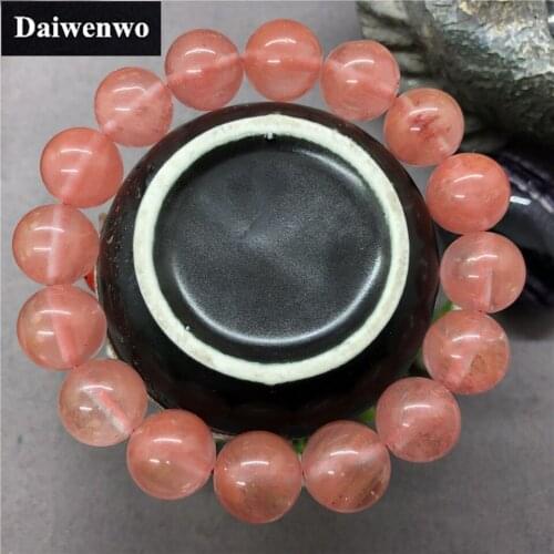 Natural Stone Watermelon Red Crystal Beads Bracelet For Women Gift 6-12mm