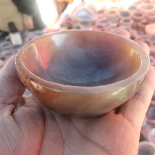 1pcs Natural crystal agate bowl agate Ashtray crystal ashtray home decoration stones and minerals Healing crystals