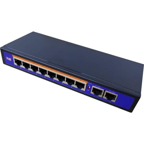 POE Exchanger 10 Port POE 8 Port POE Exchanger Support 250m POE Exchanger