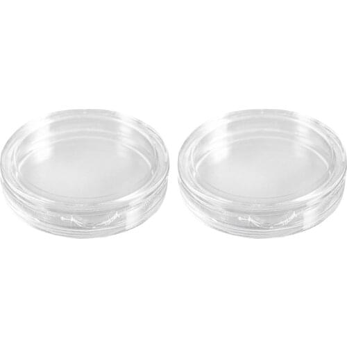 10 Pcs Transparent Small Plastic Coin Box 32mm & 10 Pcs Small Round Transparent Plastic Coin Capsules Box 38mm