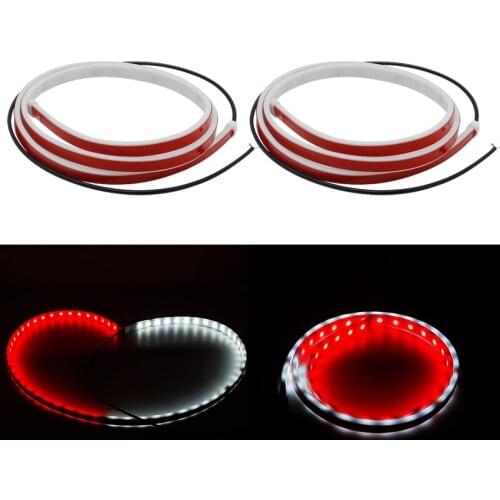 2pcs/set Cars Door Lights Opening Warning LED Lamps Strips Strobe Flashing Anti Rear-end Collision Safety Car Accessories
