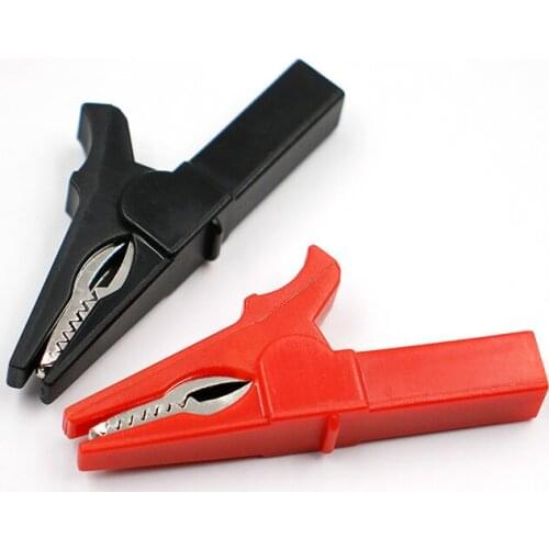 2PCS Battery Test Clip 55MM HV Alligator Clip For Banana Plug 4mm Multimeter Pen Cable Probes Crocodile Clip Battery Car Auto