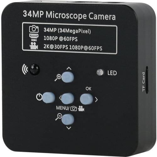 2020 Full HD 34MP 2K 1080P 3400W TF Video Recorder HDMI USB Industrial Electronic Laboratory Digital Video Microscope Camera
