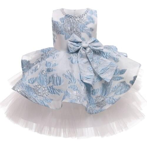 2021 Children Birthday Party Princess Dress Girl Clothes Tutu Evening Dress For Girls Performance Costume Wedding Dress 4-12 Age