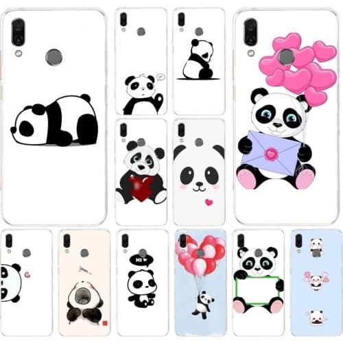 25AS Panda Cartoon Soft Silicone Tpu Cover phone Case for huawei Honor 8 8a Prime 8s 8x 8 lite 9 9x 9 lite 10 10i 10 lite