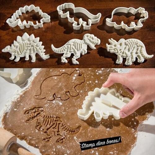 3 pcs/set Dinosaur Biscuit Cookie Cutter Sugarcraft Mold Fondant Cake Decorating Tools Bakeware