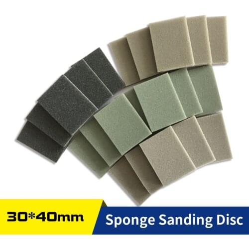 30*40MM Flocking Sponge Sanding Disc Waterproof Sanding Papers Hook Loop For Car Jewelry Wood Polishing Grinding Abrasive Tools