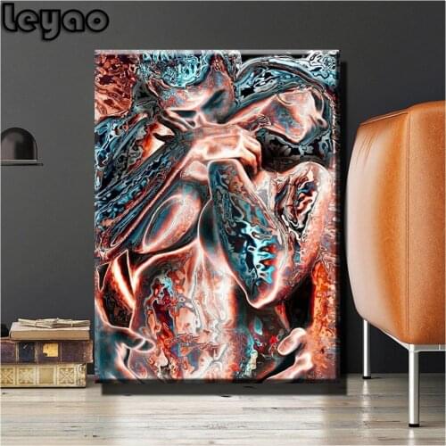 5D Diy Diamond Painting Sexy Men & Women Couple Picture Nude Embroidery Full Round Square Drill Diamond Mosaic