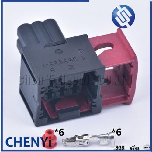 1 set Tyco AMP 6 Pin 3.5mm automotive electronic waterproof plug wire harness cable sealed connector 1-965425-1 1-1-963212-1