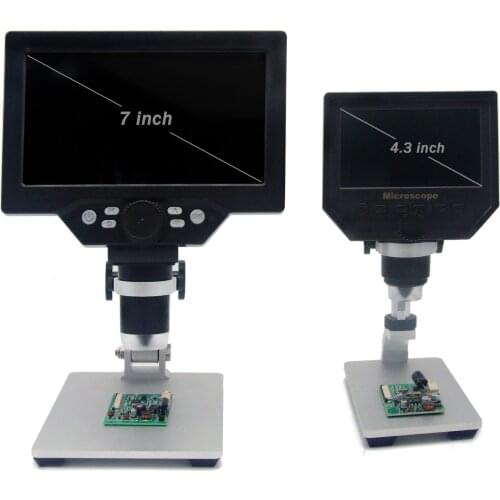 Big size G1200 Electronic Digital Microscope 12MP 7 Inch Large Base LCD Display 1-1200X Continuous Amplification Magnifier Tool