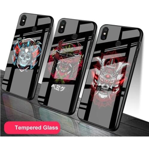 Japan The Samurai Ninja DIY Tempered Glass Phone Case for Redmi 7A 8 9 NOTE 9 8 7 6 Pro Luxury printed cover shell