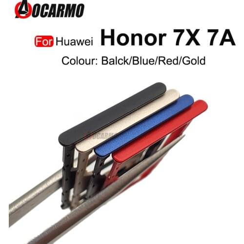 Black Sim Card For Huawei Honor 7X 7A SIM Tray Slot Holder Repair Replacement Part