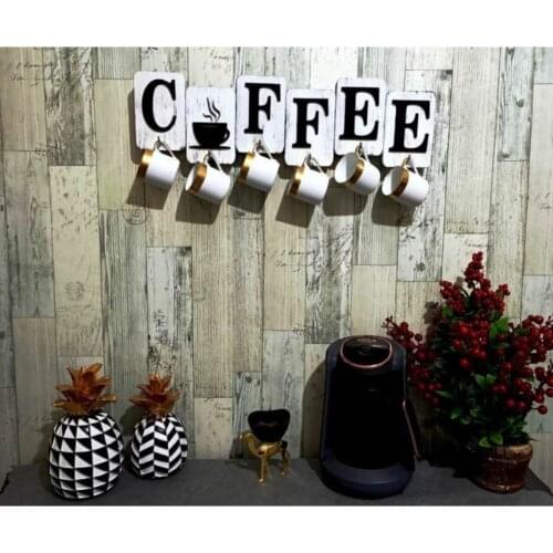 Decorative Wooden Cup Rack Kitchen CAFE Restoranda Used Different Design Environment Difference Qatar Venue Decoration Regulator
