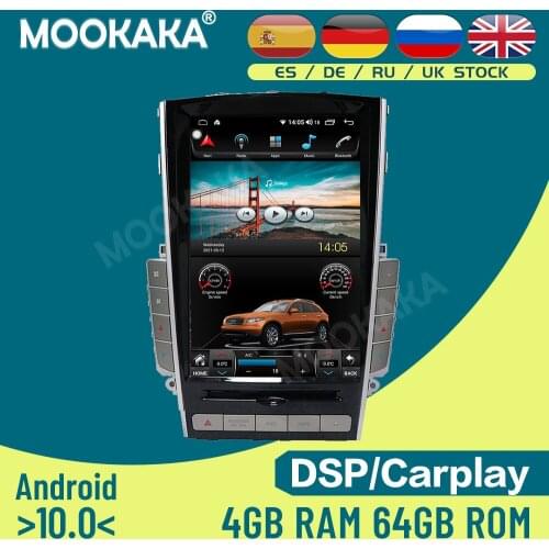 For Infiniti Q50L Android 10.0 128G Car Multimedia Player GPS Navigation Auto Radio Stereo Head Unit Recorder Audio DSP