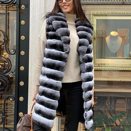 FUREALUX 2021 New Real Rex Rabbit Fur Coat Natural Fur Fashion Temperament Short Mid-Length Horizontal Pattern WomenS Vest