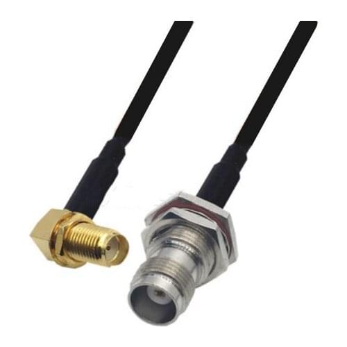 RG174 Cable SMA Female Right Angle to TNC Female bulkhead Extension Coax Jumper Pigtail WIFI Router Antenna RF Coaxial Cable