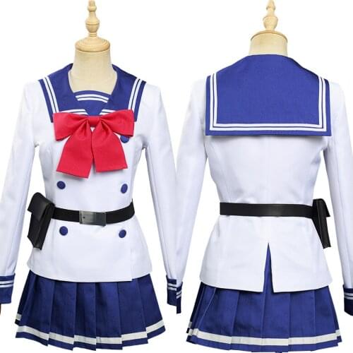 Anime Tenkuu Shinpan/High-Rise Invasion Honjou Yuri Cosplay Costume Halloween Carnival Sailor Suit Dress Outfits