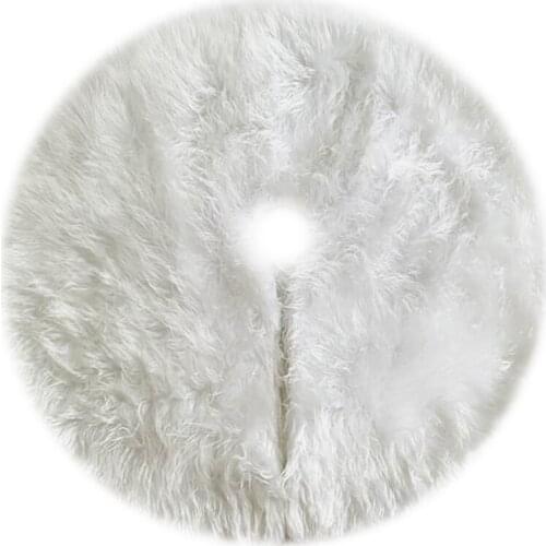 Christmas Tree Skirt,White Carpet Christmas Tree Skirt Base Mat Cover for Christmas Tree Decoration New Year Home Party