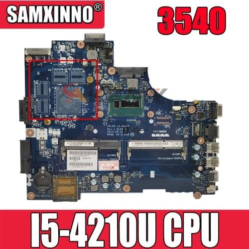 LA-A491P laptop Motherboard For DELL Latitude 3540 Core I5-4210U SR1EF Mainboard CN-0JTTMW 0JTTMW ZAL00 LA-A491P DDR3L