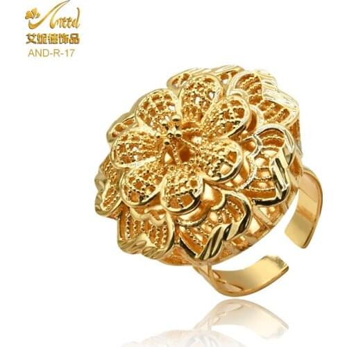 Chunky Rings Luxury Designer Jewelry For Women African Egyptian Wedding Bride Retro Accessories Engagement Flower Rings Dubai