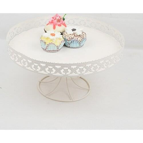Metal Iron Cake Stand White Round Cupcake Dessert Display Holder Birthday Party Display Tower Wedding Decoration